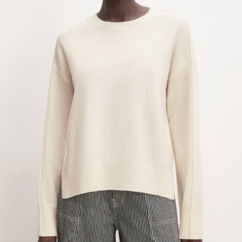 Everlane Merino Wool Crewneck Sweater Cream